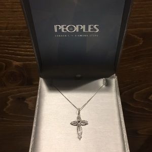 White Gold Cross Pendant